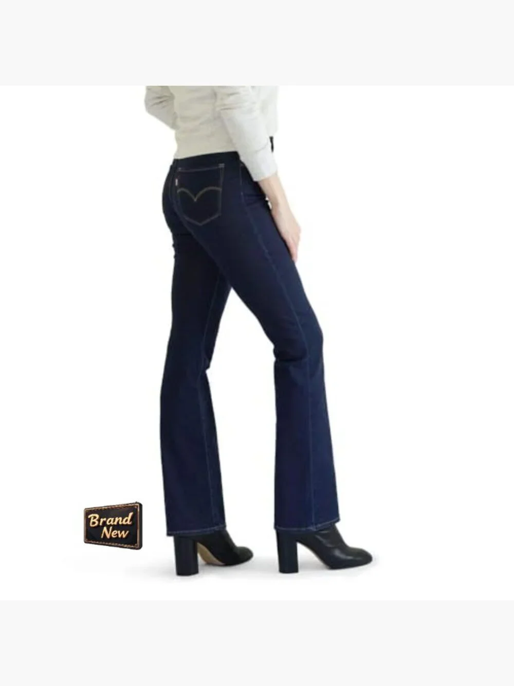 High Rise Bootcut Jeans - Slim Through Hip & Thigh